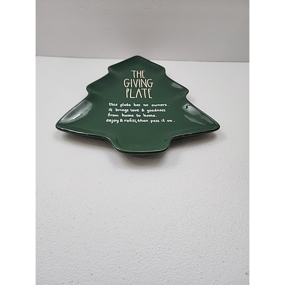 Rae Dunn Christmas Collection Christmas Tree "THE GIVING PLATE" Sharing Tray NIB